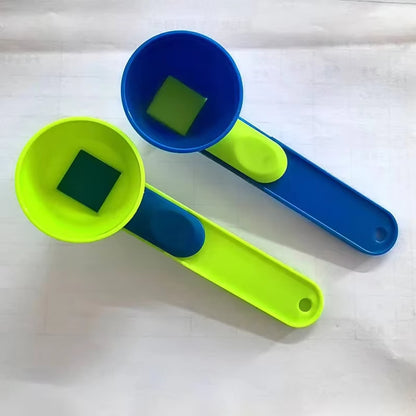 Coffee Spoon Sliding Scoop Funnel 2 in 1 Sliding Design Measuring Spoon Funnel Protein Powder Scoop Powder Funnel Scoop